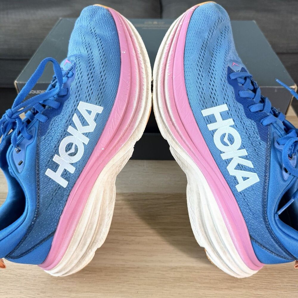Hoka One One Bondi 8 Coastal Sky Blue Running Shoes Women's Size 10 - Picture 8 of 12